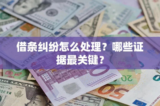 济南借条纠纷怎么处理？哪些证据最关键？