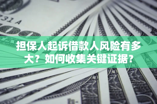 济南担保人起诉借款人风险有多大？如何收集关键证据？