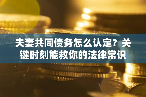 济南夫妻共同债务怎么认定？关键时刻能救你的法律常识